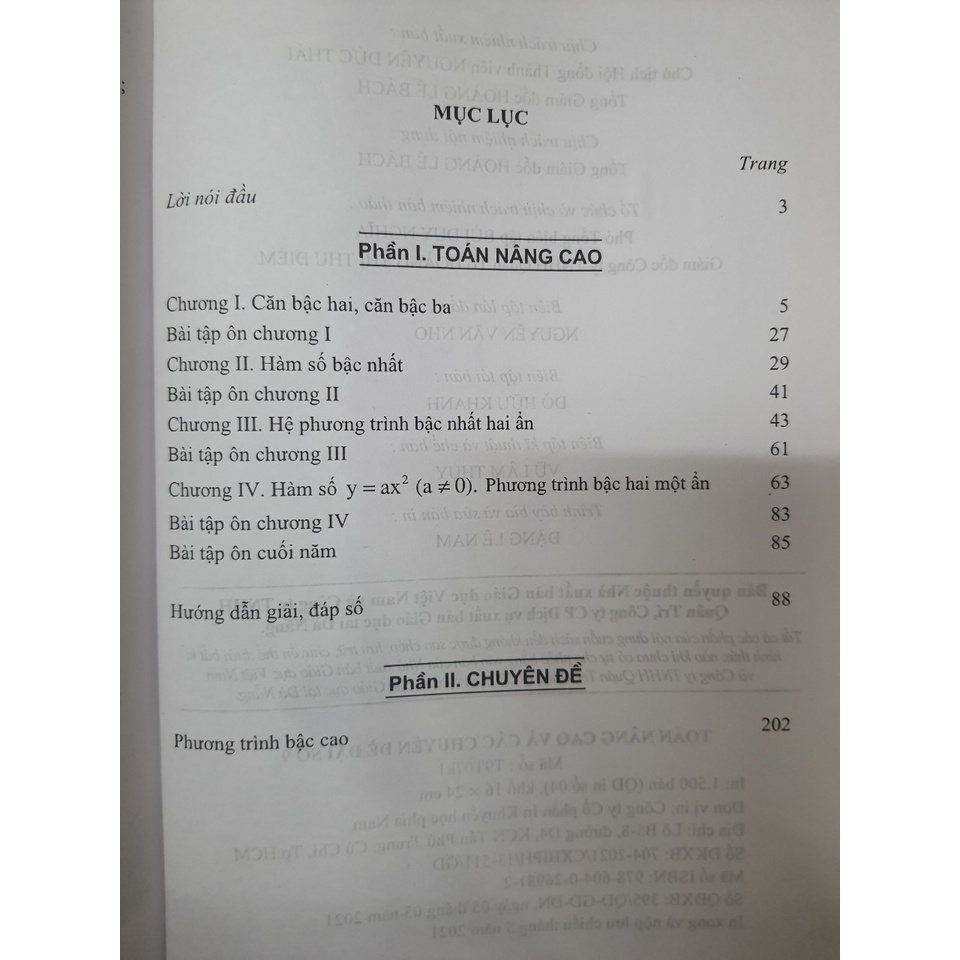 Sách - Toán nâng cao &amp; Các chuyên đề Đại số 9
