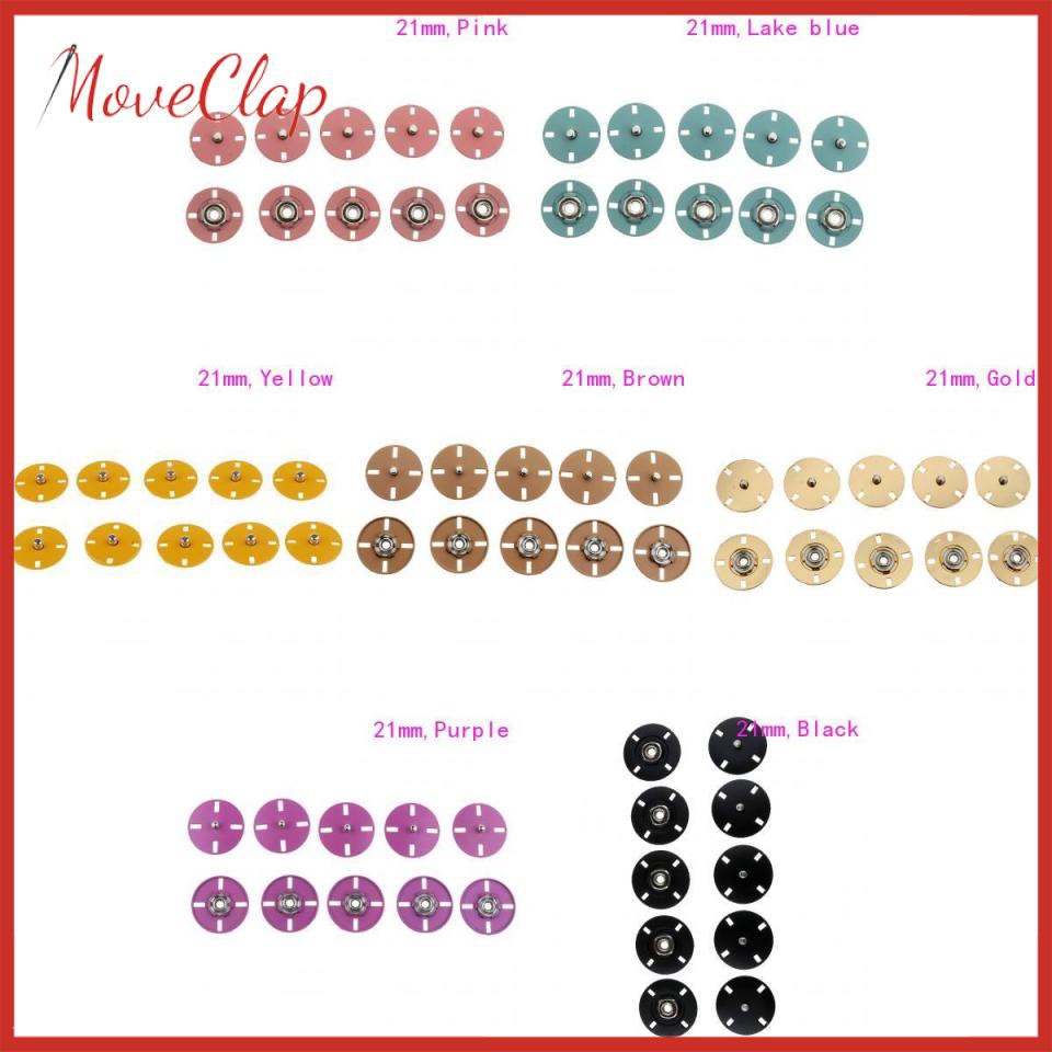 Set 5 Nút Bấm Bằng Kim Loại Nhiều Màu Sắc Dành Cho May Vá Thủ Công Lzdxwcke3