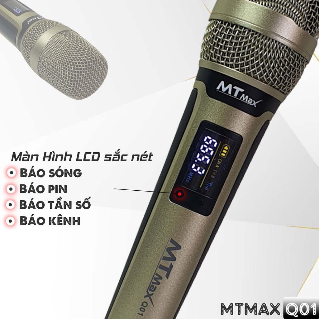 Micro đa năng MTMAX Q01 mẫu mới cao cấp, 1 tay micro