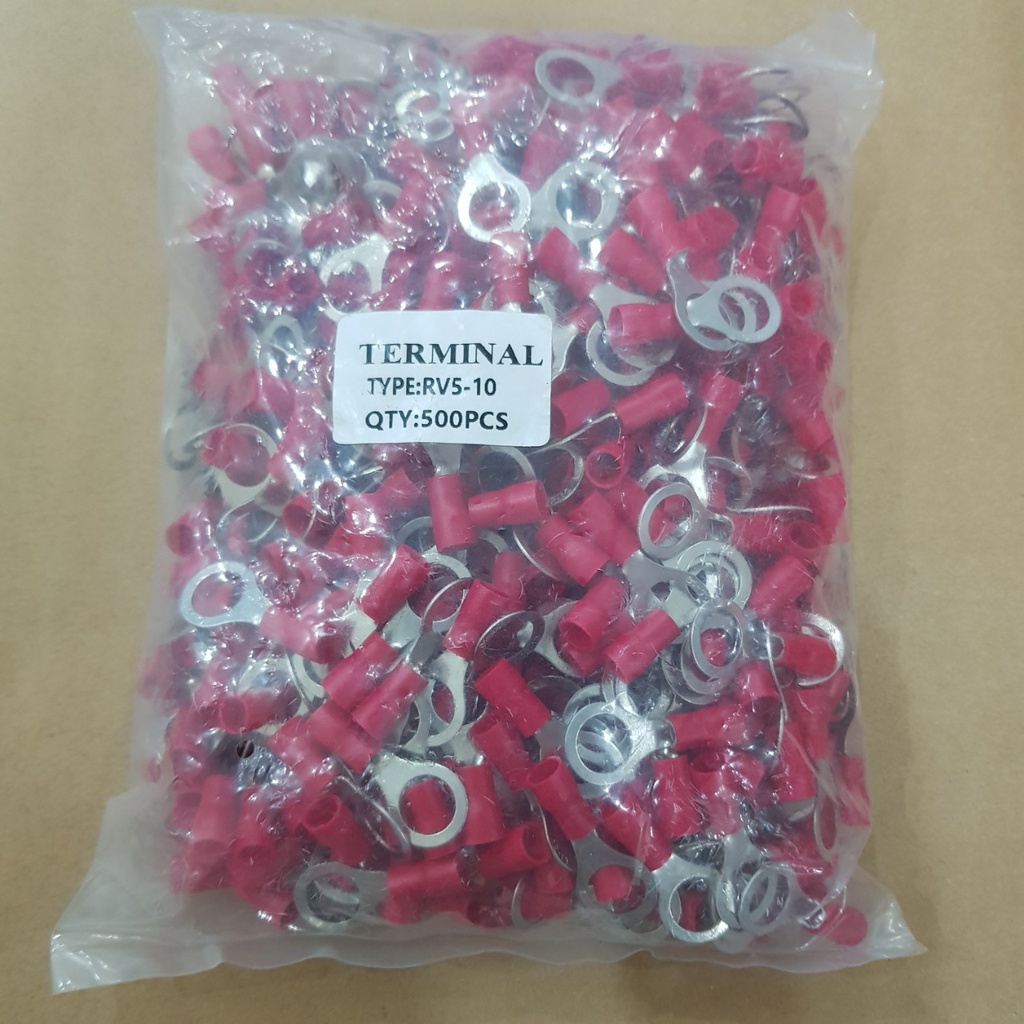 500 Đầu cos tròn RV5.5-10, đầu cos tròn, đầu cos dây điện, RV5.5-10, đầu cos