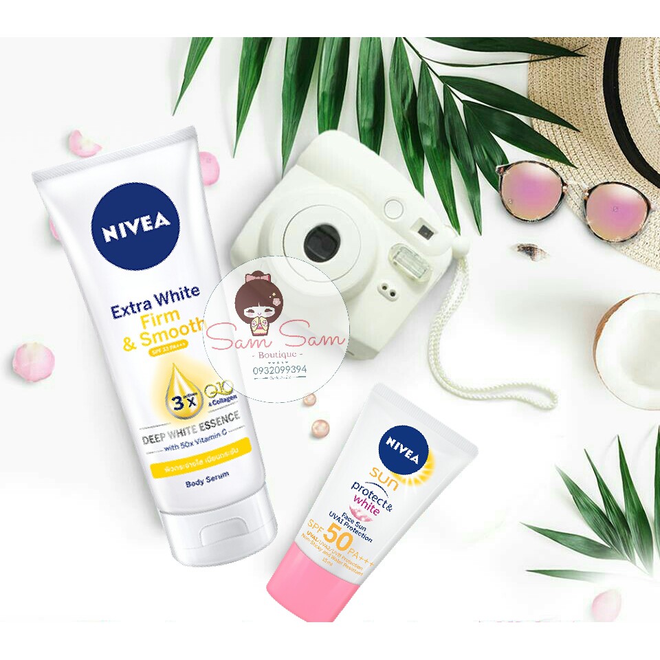 Body Serum Dưỡng Sáng Da NIVEA Extra White Firm và Smooth Skin Serum SPF33 320ml