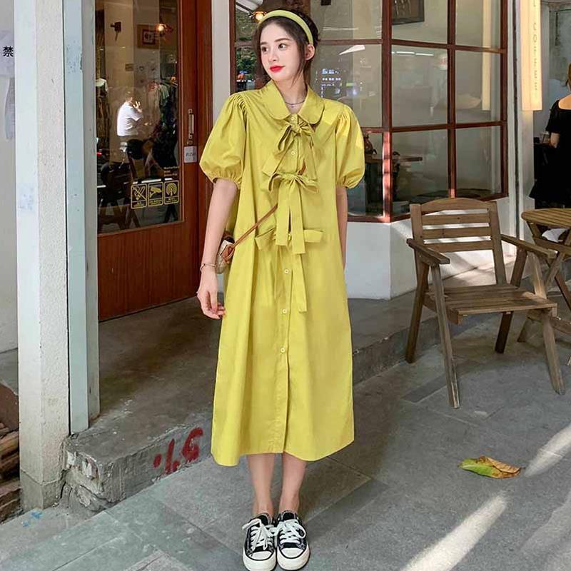 Đầm Sơ Mi Tay Phồng Thời Trang Mùa Hè Pháp Dành Cho Nữ