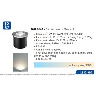 Đèn Sân Vườn LED Âm Đất Nanoco - NGL2641