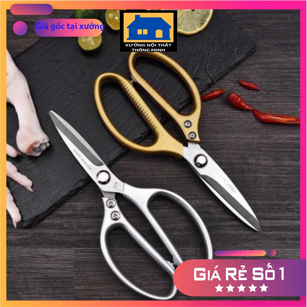 Kéo Nhật Nội Địa Thép Cứng Siêu Sắc, Kéo Đa Năng Nhà Bếp, Kéo Cắt Gà, Cắt Vịt, Cắt Thịt Các Loại, Cắt Tỉa Cành Cây