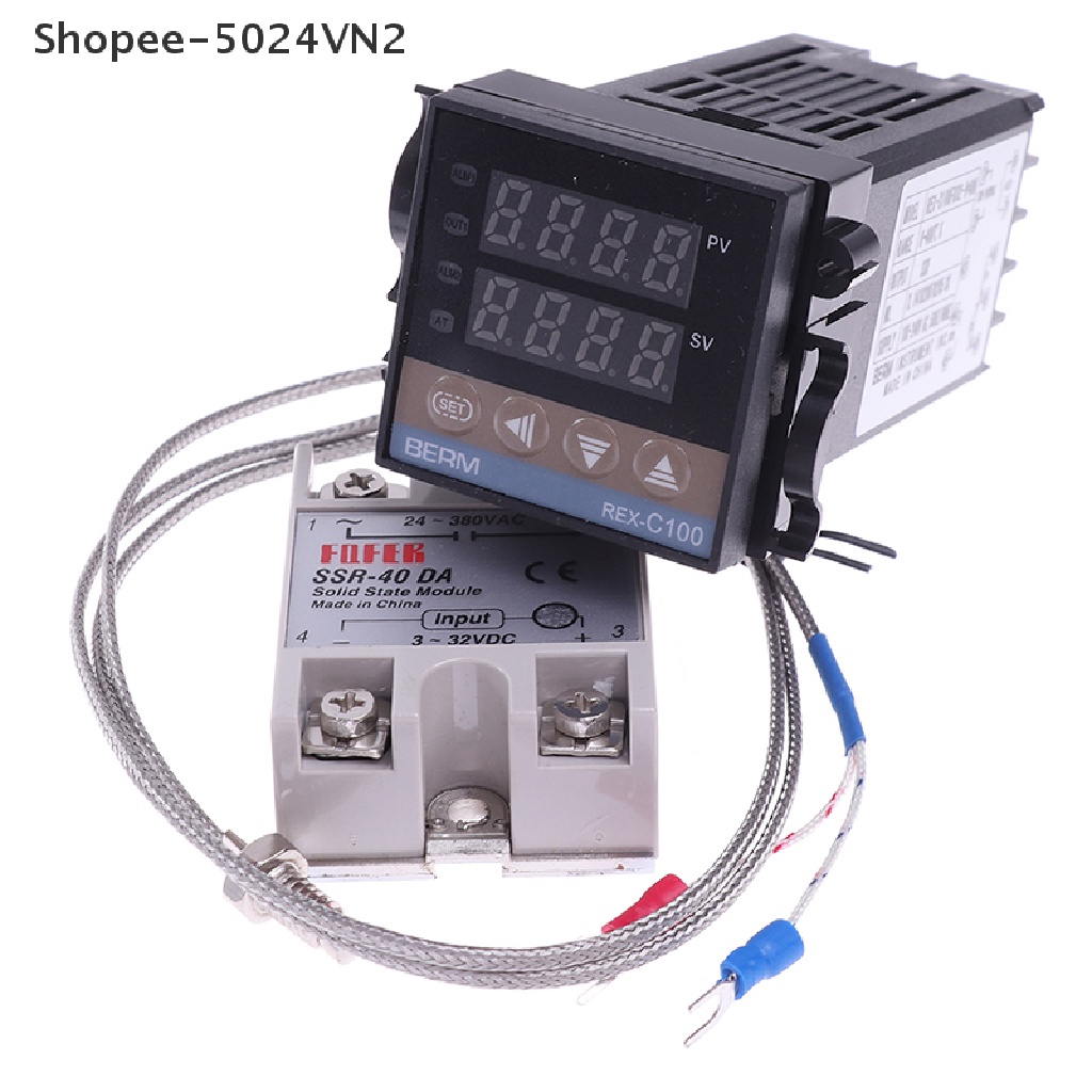 Bộ điều khiển nhiệt độ SSR-40A 100-240VAC PID REX-C100