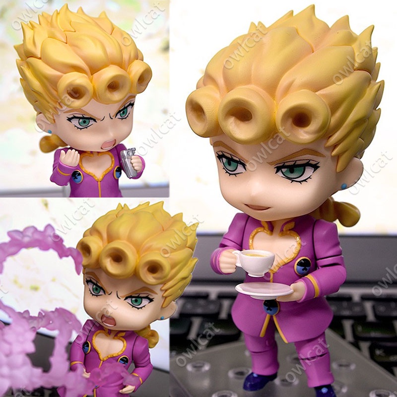 Figure JoJo's Bizarre Adventure Giorno Giovanna  Golden Wind 10cm Action Figure Gold Experience Requiem Nendoroid