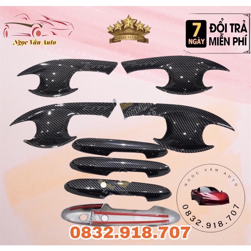 Ốp Tay nắm Hõm Cửa City 2014 - 2022 vân Carbon Cao Cấp