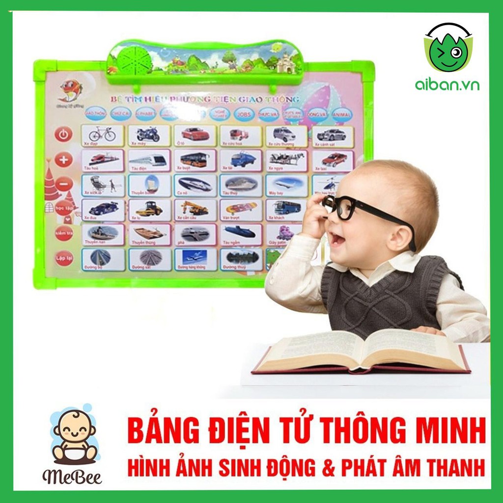 Bảng điện tử thông minh 11 chủ đề Anh - Việt cho bé