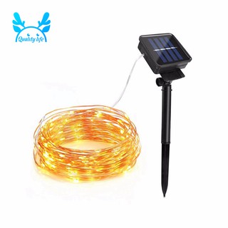Dây Đèn Led Trang Trí Ngoài Trời Chống Nước Chạy Năng Lượng Mặt Trời
