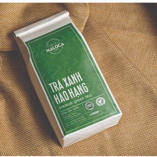 Trà xanh nguyên chất mùi cốm - maloca - túi thiếc 400g