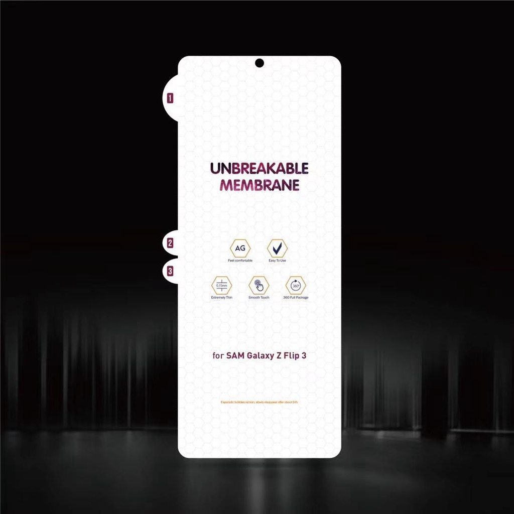 Dán màn hình Samsung Z Flip 3 -Z Flip 4 full màn dẻo trong suốt PPF tự phục hồi vết xước–Dán dẻo Samsung Galaxy Z Flip 3