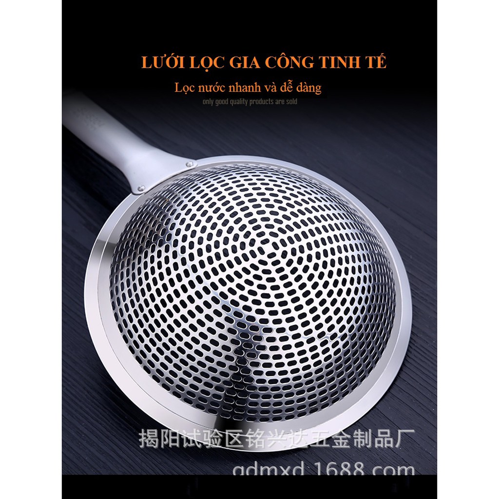 Muôi thủng nấu ăn inox 304, cách nhiệt, siêu bền, siêu cứng, vá thủng - HVL TEA
