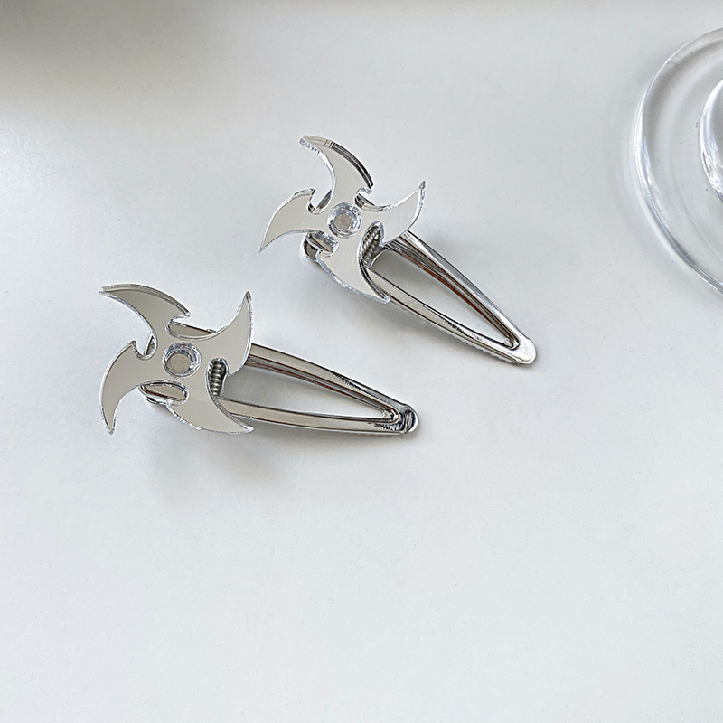 Kẹp tóc 22649 bằng kim loại thiết kế hình cối xay gió phong cách Hàn Quốc sang trọng