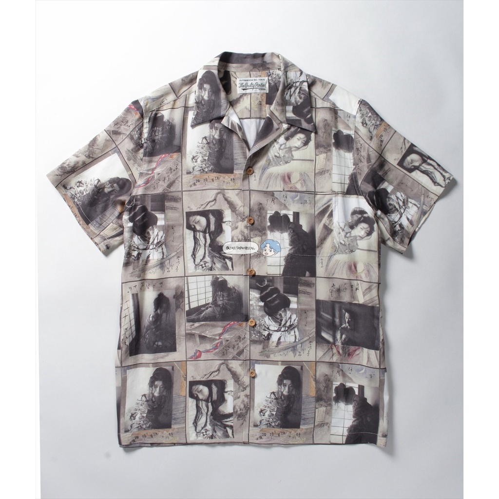 Áo Sơ Mi Tay Ngắn In Hình WACKO MARIA Plus Size Cho Nam Nữ