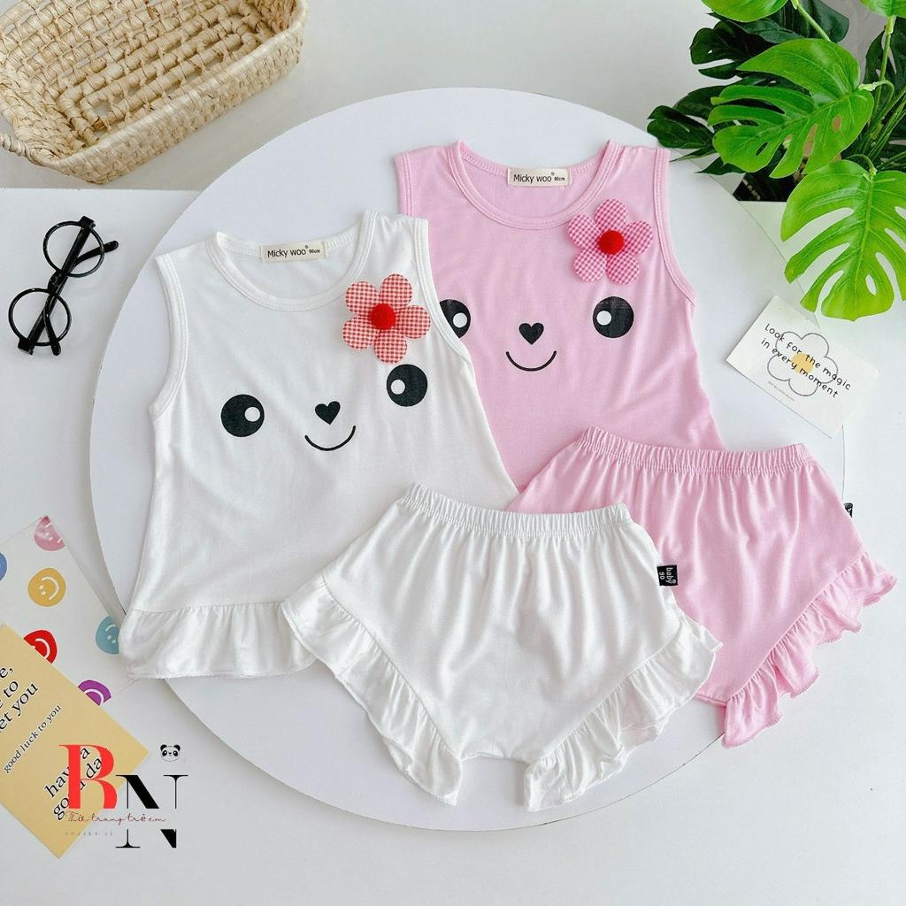 BỘ CÁNH TIÊN QUẦN CHIP BÈO THUN LẠNH MINKY MOM CHO BÉ GÁI