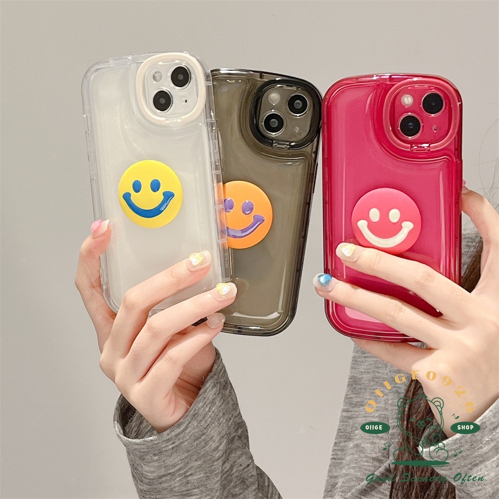 Ốp Điện Thoại TPU Có Đệm Khí In Hình Mặt Cười Cho Iphone 13 12 11 Pro Max