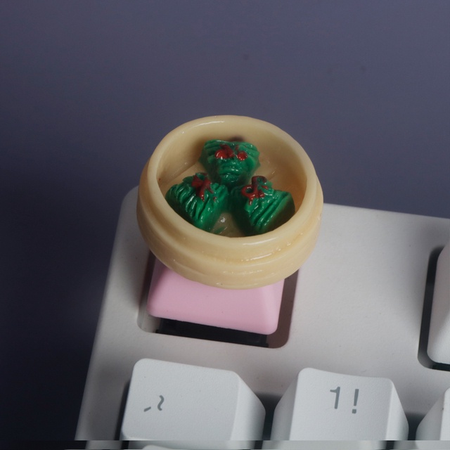 Keycap lẻ Phím Lẻ Đồ Ăn Bánh Bao Dễ Thương Nút Bàn Phím Cơ