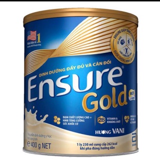 Sữa ensure gold hương vani lon 400g date t2/2023