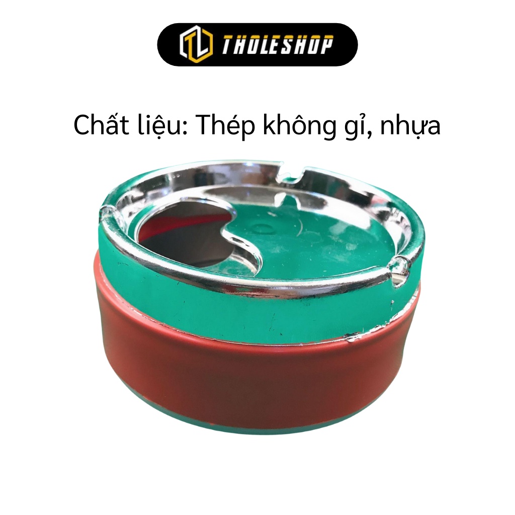 Gạt Tàn Thuốc - Gạt Tàn Thuốc Inox Nắp Xoay Tiện Dụng, Chịu Nhiệt Tốt 8567