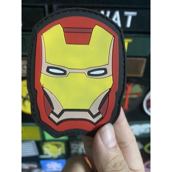 Tem dán logo sticker patch cờ Shield Umbrella nhựa PVC mặt sau gai dán trang trí balo áo có sẵn mặt bông hoặc may vào