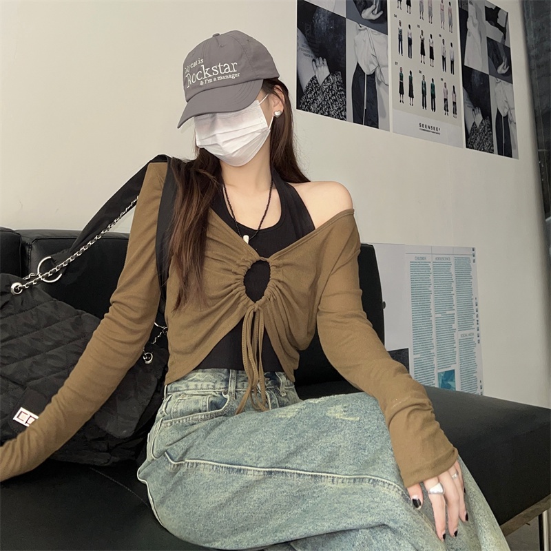 Áo Sơ Mi Tay Dài Chống Nắng Vải Lụa Lạnh Mỏng Màu Trơn Thời Trang Mùa Hè Phong Cách Hàn Quốc Cho Nữ