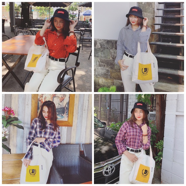 Áo sơ mi kẻ sọc kẻ caro 19 màu ( hình thật 100% ) | BigBuy360 - bigbuy360.vn