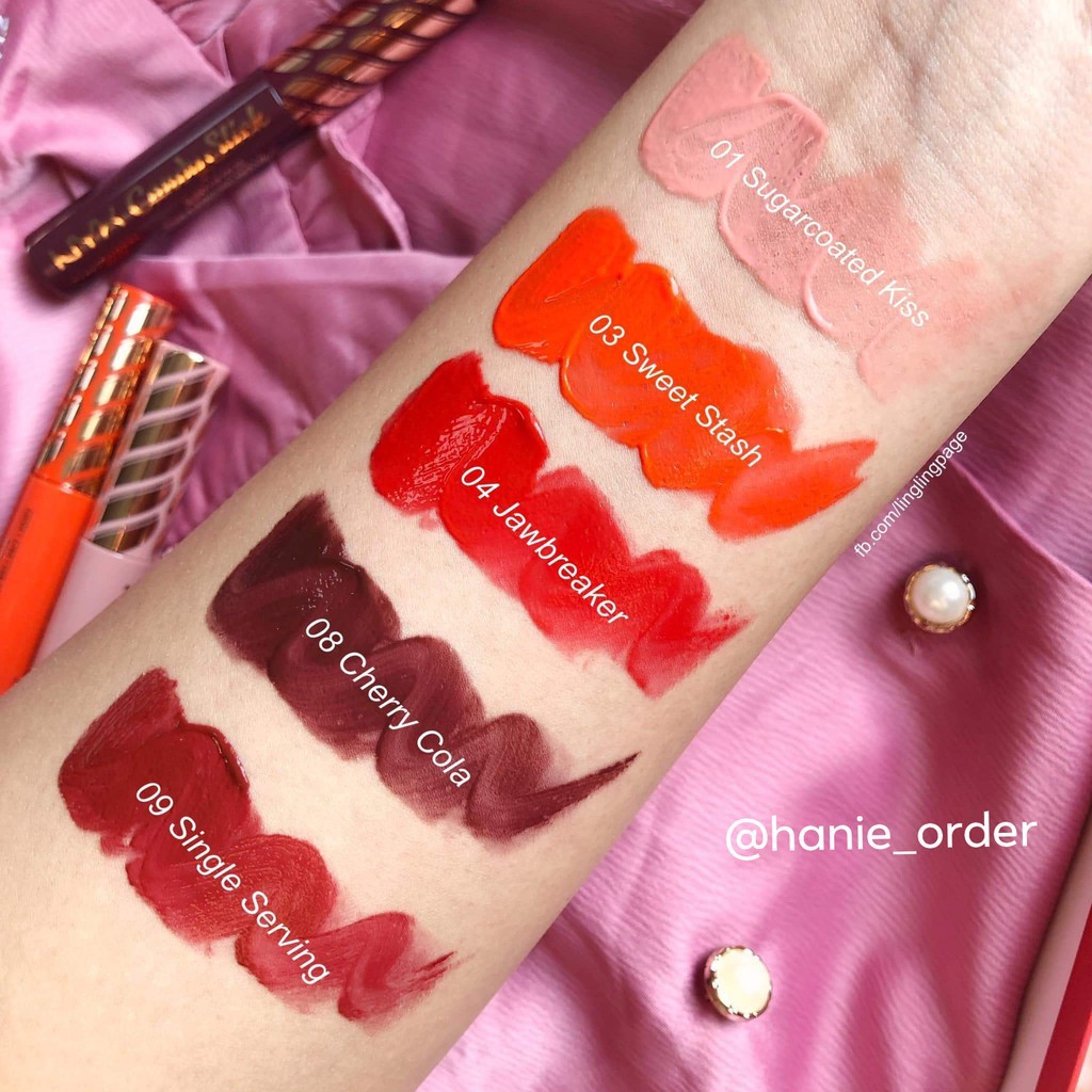 Son Bóng NYX Candy Slick Glowy Lip Color Màu CSGLC 08 Cherry Cola 04 Jaw Breaker 09 Single Serving 03 Sweet Stash Jelly