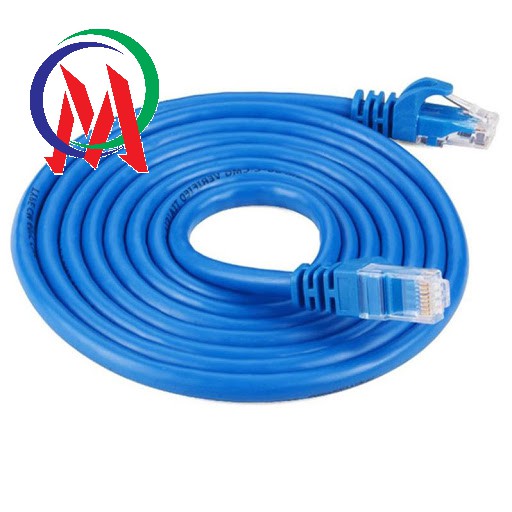 ( Bấm Sẵn 2 Đầu ) Cáp Mạng UTP Cat 5E Dây Xanh Cable Lan UTP Cat 5E - 5M