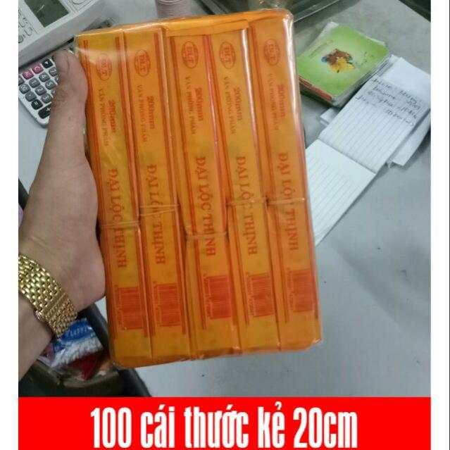 100 cái thước kẻ Lộc Thịnh 20cm