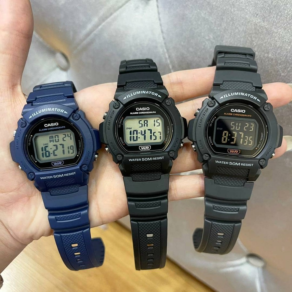 Đồng hồ Nam dây nhựa Casio W-219H-2AVDF chính hãng bảo hành 1 năm Pin trọn đời