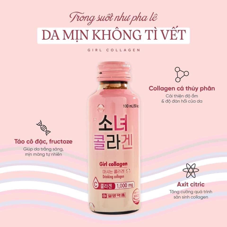Nước Uống Girl Collagen Hàn Quốc Collagen Uống Làm Đẹp Da Hộp 10 Chai