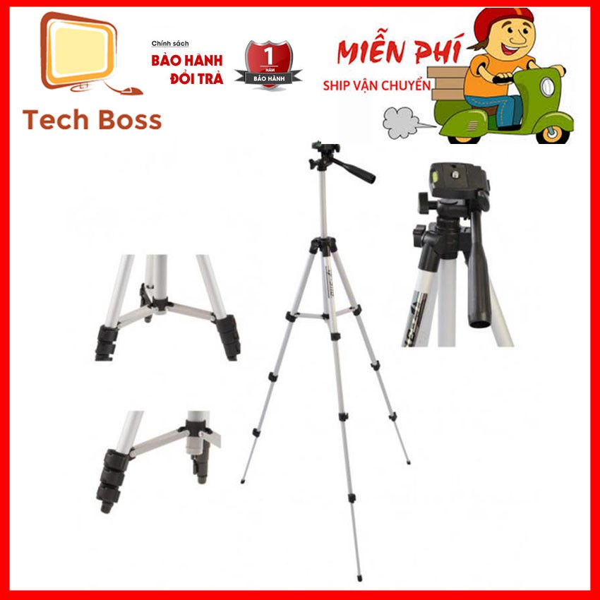 Giá đỡ điện thoại tripod 3 chân tương thích với nhiều dòng máy - Tech Boss | BigBuy360 - bigbuy360.vn