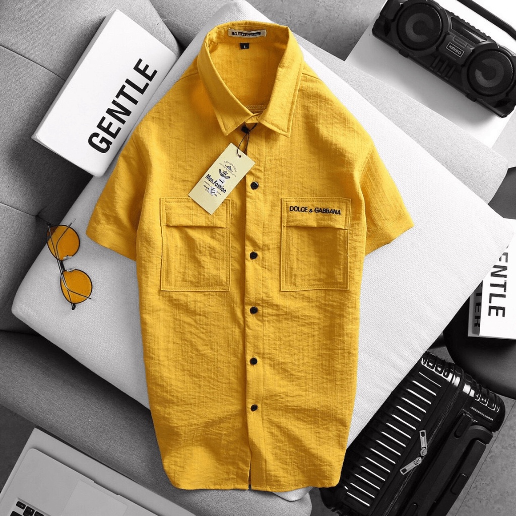 [FREE SHIP] ÁO SƠ MI NAM CHẤT ĐŨI LENIN DOLCES TAY NGẮN PHONG CÁCH THỜI THƯỢNG LỊCH LÃM