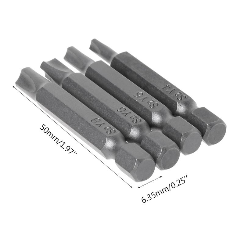 Bộ 4 Đầu Tua Vít Hình Chữ Y / Tam Giác / Lục Giác / Chữ Y4 Y5 Y6 Y8