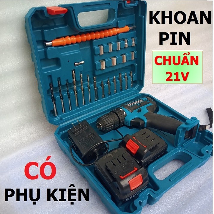 Khoan pin OZITO 21v, có phụ kiện