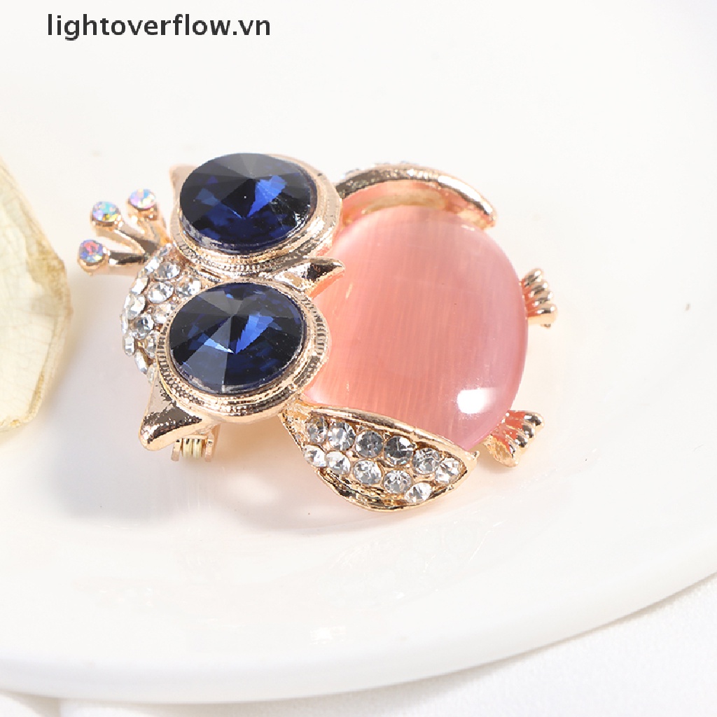 1 Huy Hiệu Cài Áo Hình Cú Mắt Xanh Dễ Thương