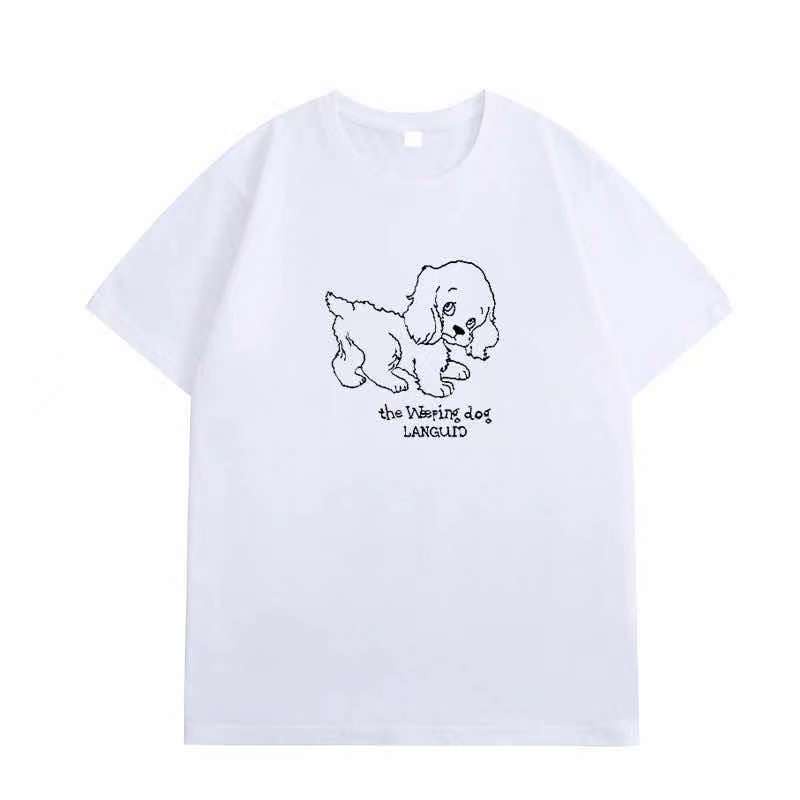 Áo phông đen trắng in hình The Weeping Dog cheap moment Chu Chí Hâm thời trang