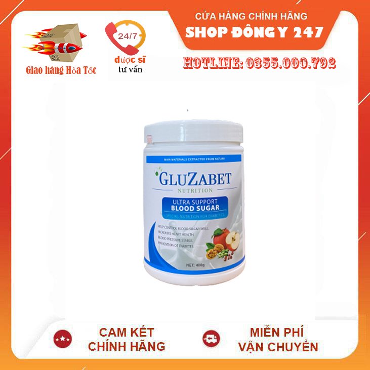 ✅ TPBS Gluzabet 800 Gram 👍[Freeship] ❤️  - Sữa dinh dưỡng chuyên biệt dành cho người tiểu đường