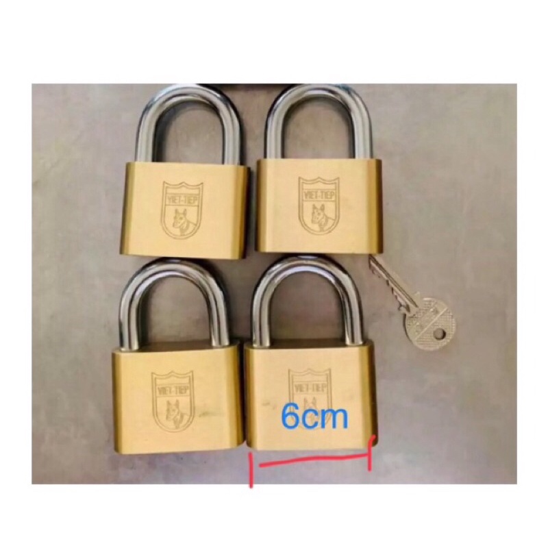 ổ khoá việt tiệp 6 phân ( có sao chép thêm chìa , 4k - 5k 1 chìa ) loại khoá BẤM