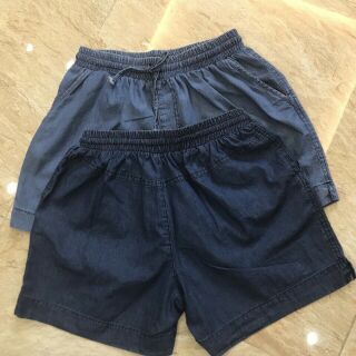 Quần short jean giấy cạp chun Asos