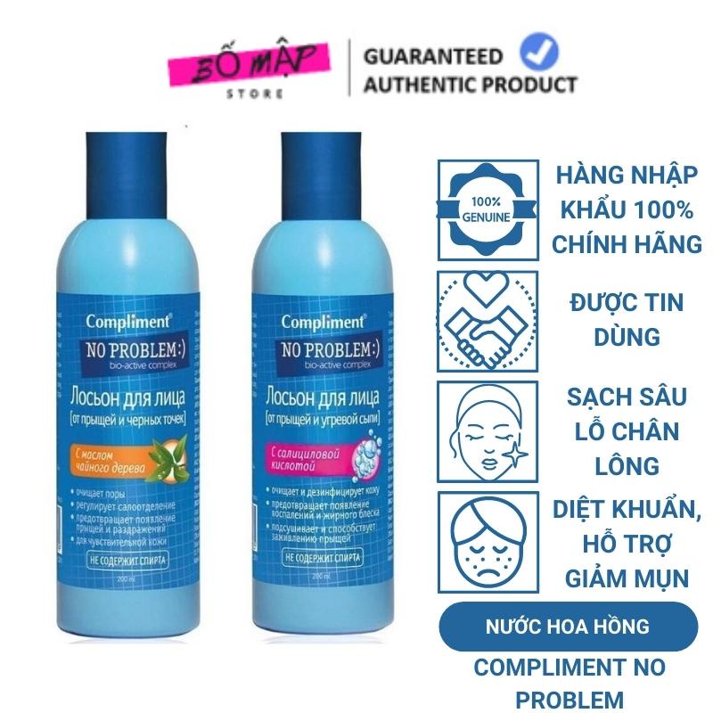 Toner Compliment No Problem 200ml Làm Sạch Sâu, Kiềm Dầu, Giảm Viêm, Giảm Mụn