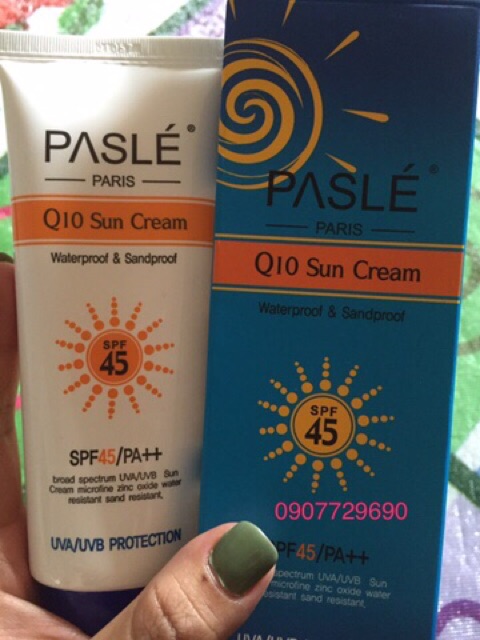 PASLE - KEM SIÊU CHỐNG NẮNG SPF45 PA++ PL Q10 SUN CREAM SPF 45 100G