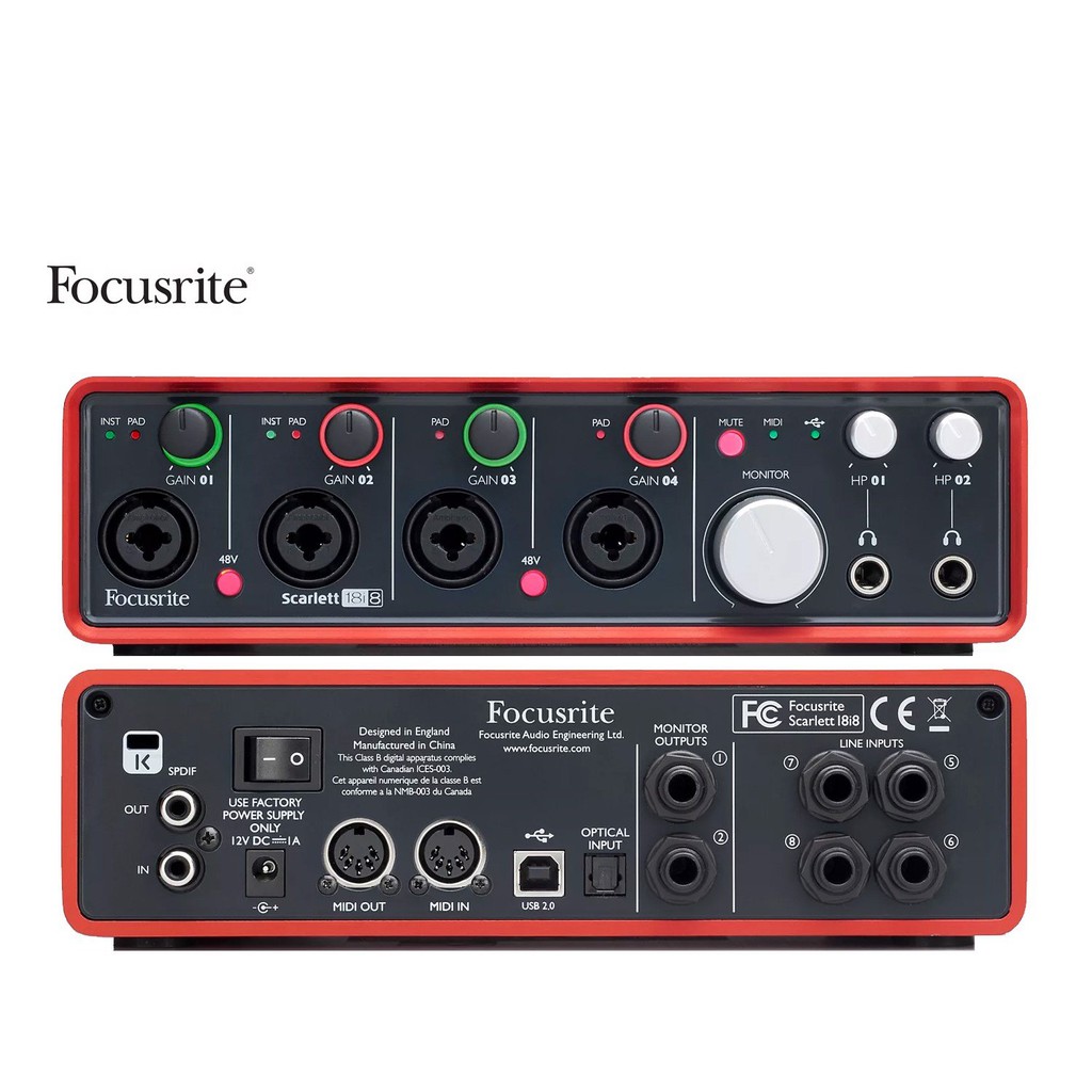 Soundcard Thu Âm Focusrite Scarlett 18i8 (3rd Generation)