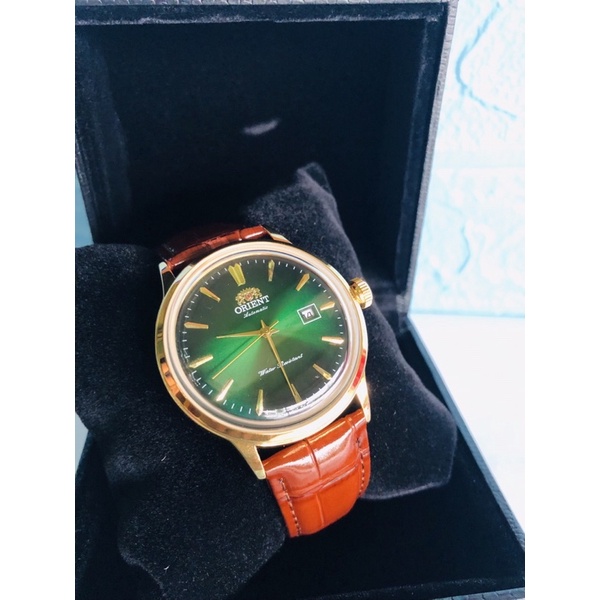 Đồng hồ Orient pin mặt xanh cho nam