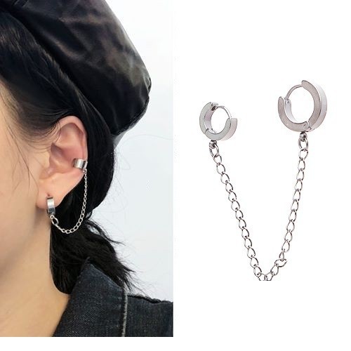 Bông Tai Nam Nữ Đeo 2 Lỗ Titan Ko Rỉ TT 2350 - 1 Chiếc