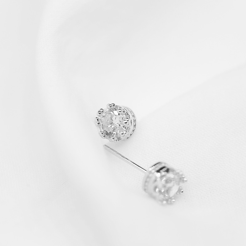 Bông tai Khuyên tai bạc nụ đá nam nữ 925 silver Calla jewelry l E015