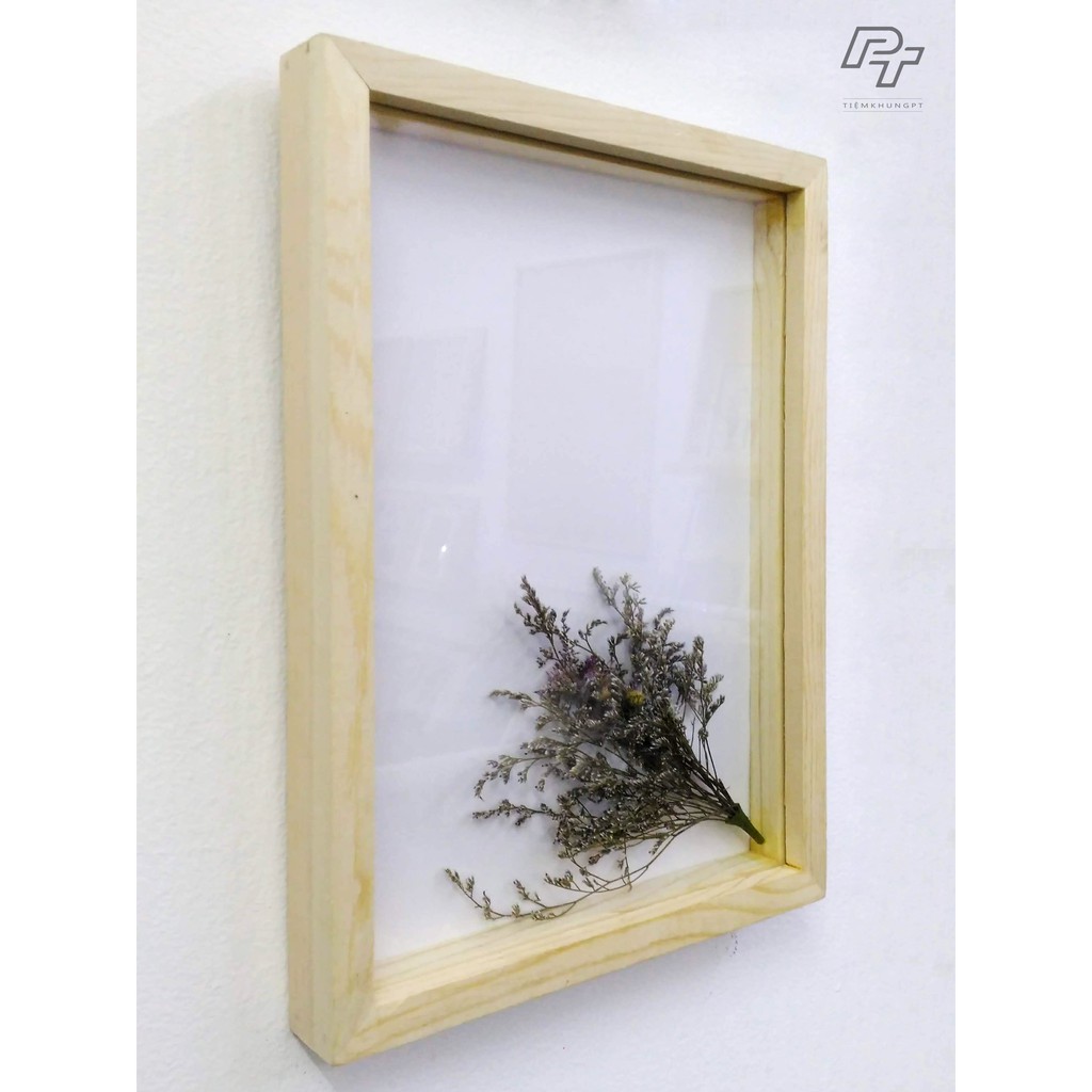 Khung ảnh A4 21x30 Hộp B1 - Khung hình gỗ thông mặt kính handmade - Picture Frames Tiệm Khung PT