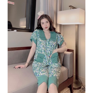 Bộ pizama cổ sen lỡ lụa mango A1