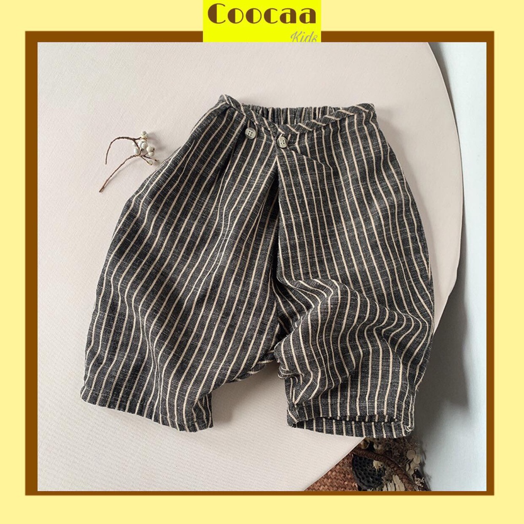 (Ảnh thật) Quần vải củ cải phong cách Hàn Quốc cho bé gái bé trai size 80-120