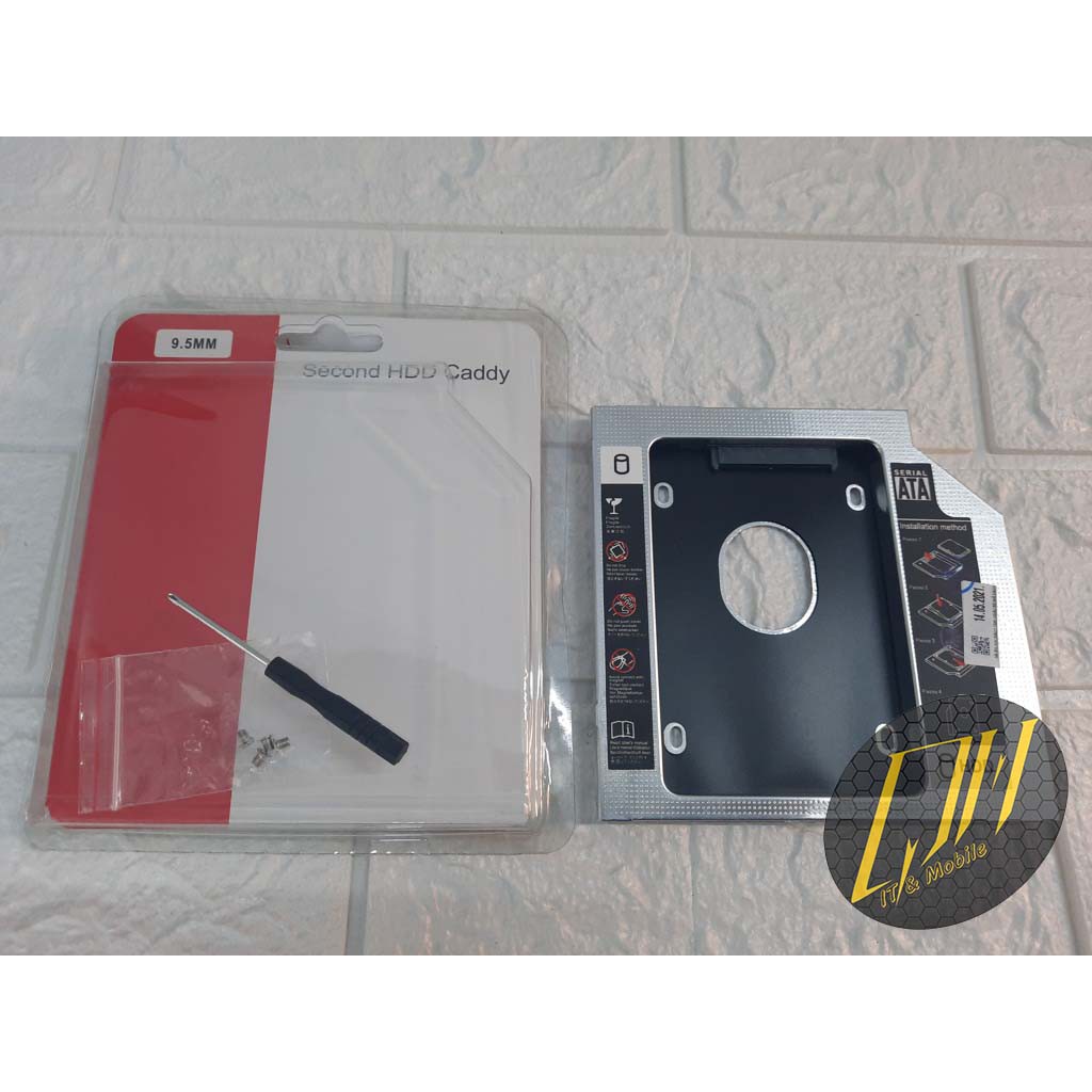Caddy Bay SATA 3.0 9.5mm Mỏng gắn thêm ổ cứng cho Laptop